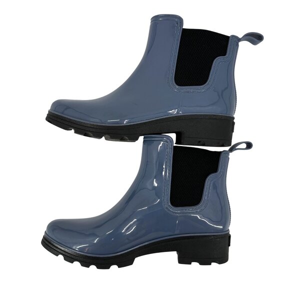 Ocean & Coast Womens Blue Chelsea Waterproof Slip-On Rain Boots Size 10 - Picture 7 of 11